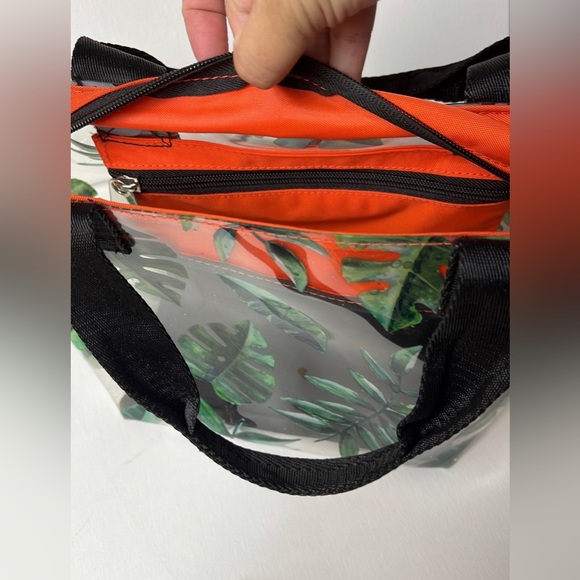 Monstera Leaves Clear Vinyl Tote - Picture 6 of 12